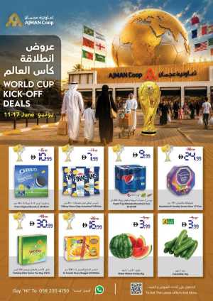 Ajman Coop World Cup Kick Off Deals | Biggest Deals Today flyer cover
