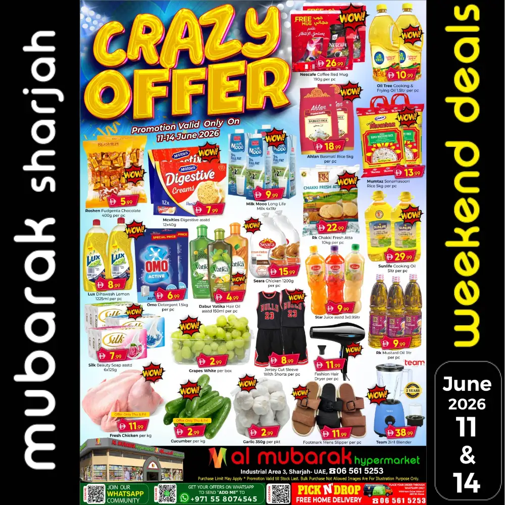 Al Mubarak Hypermarket Sharjah Crazy Weekend Deals | shop today page 1