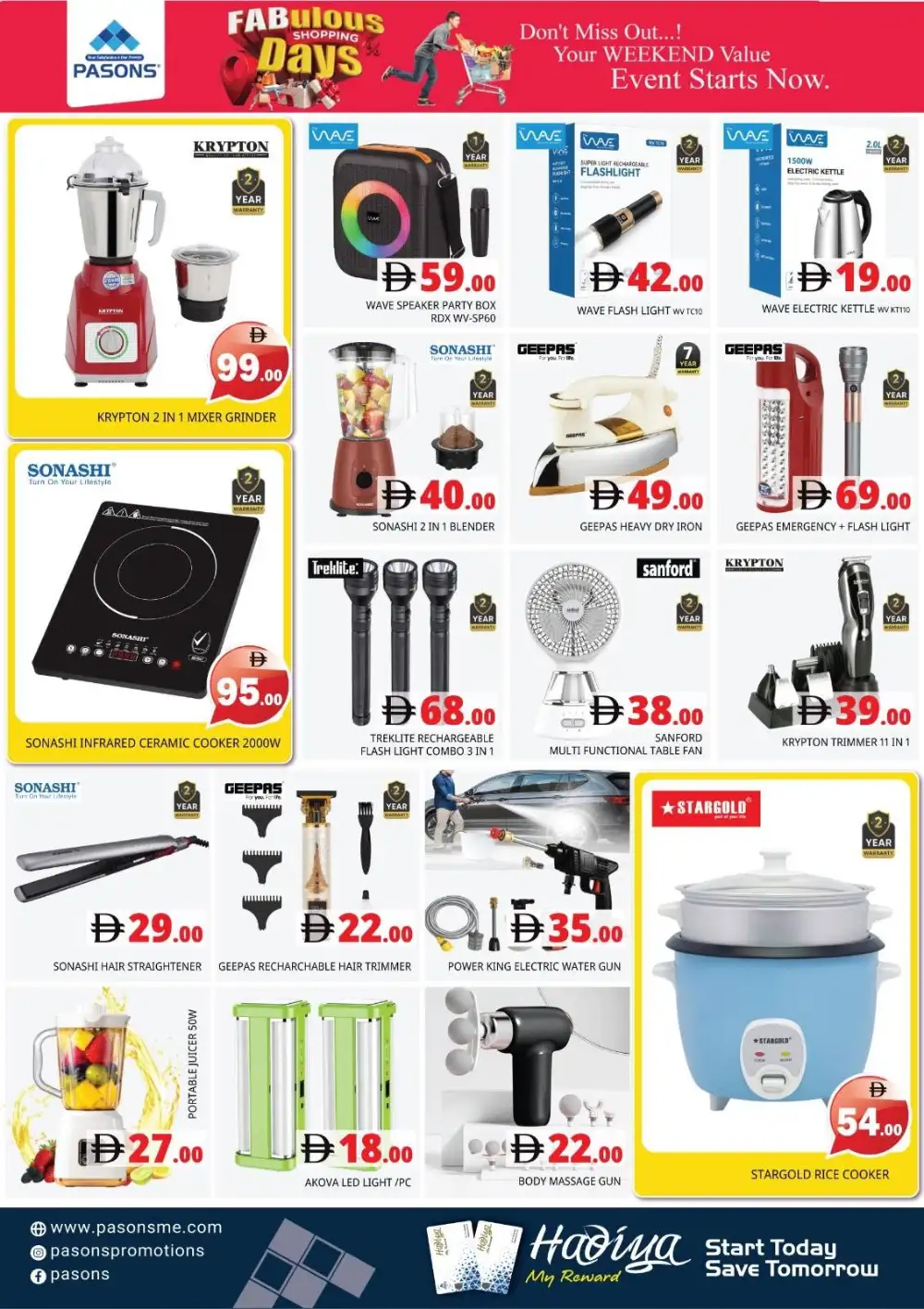 Pasons Sharjah Fabulous Shopping Days 11 to 14 June | Save Today page 14