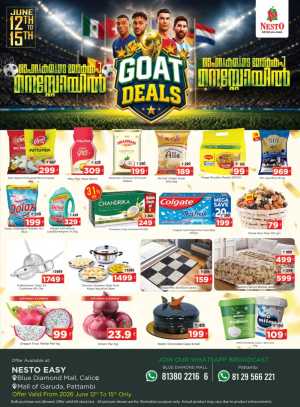 Nesto Easy Pattambi GOAT Deals | biggest deals today flyer cover