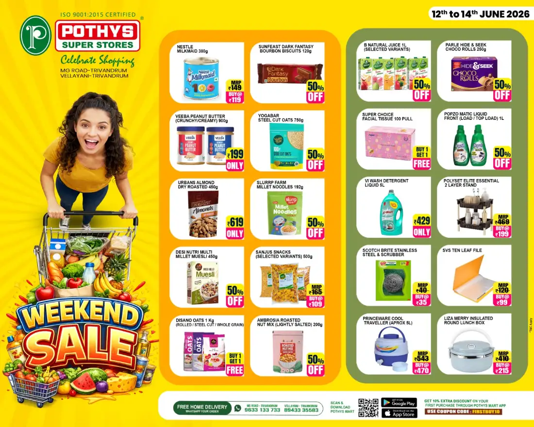Pothys Trivandrum Weekend Sale | Biggest Deals Today page 1