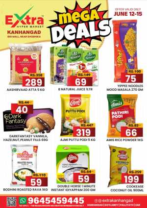 Extra Hyper Market Kanhangad Mega Deals | live deals flyer cover