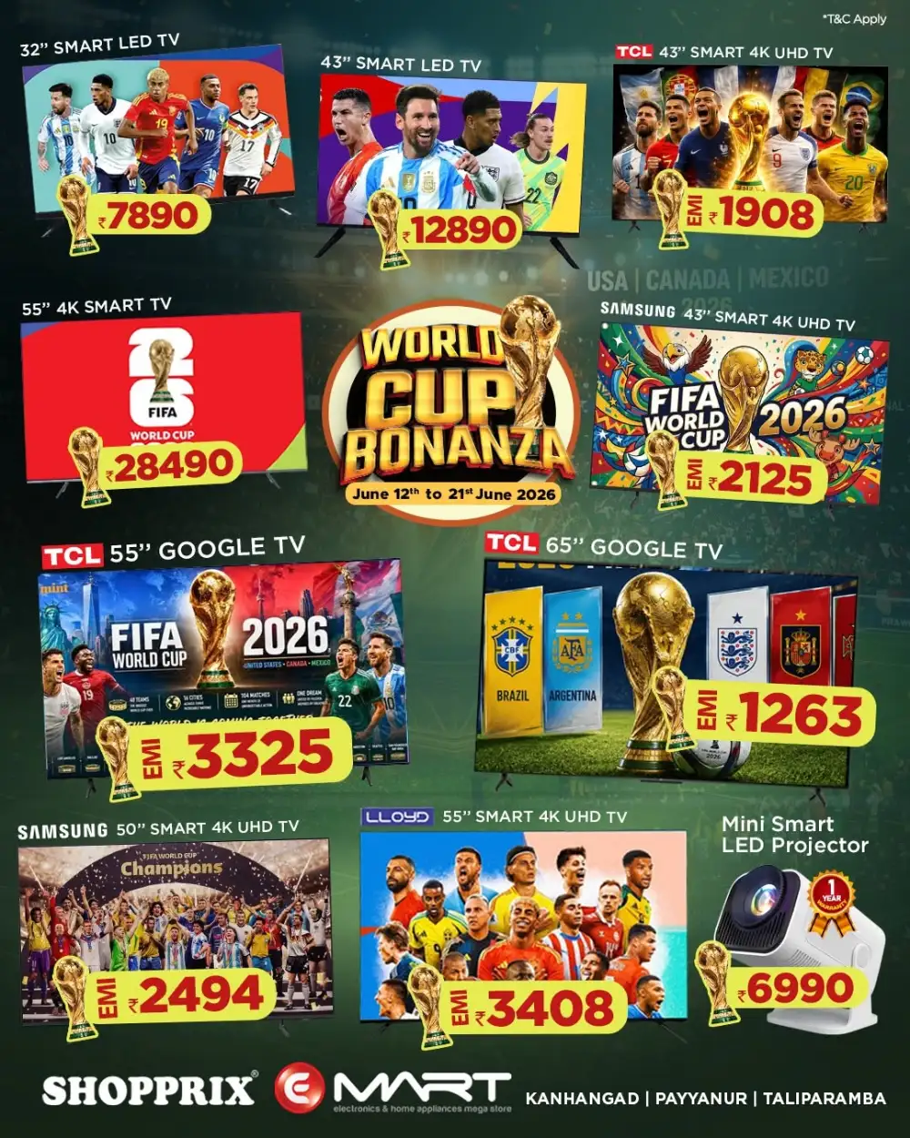 Shopprix E Mart World Cup Bonanza | biggest deals today page 1