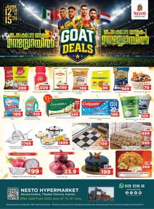 Nesto Hypermarket Kannur GOAT Deals Offers | Shop Today flyer cover
