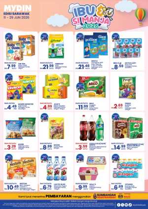 Mydin Sarawak Ibu dan Si Manja Fair | Biggest Deals Today flyer cover