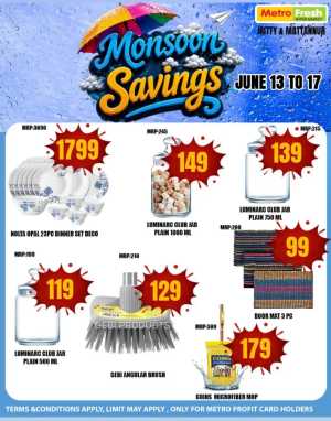Metro Fresh Hypermarket Monsoon Savings | Save Today flyer cover
