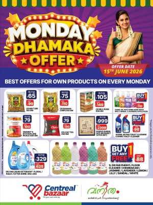 Centreal Bazaar Monday Dhamaka Offers | Live Deals flyer cover