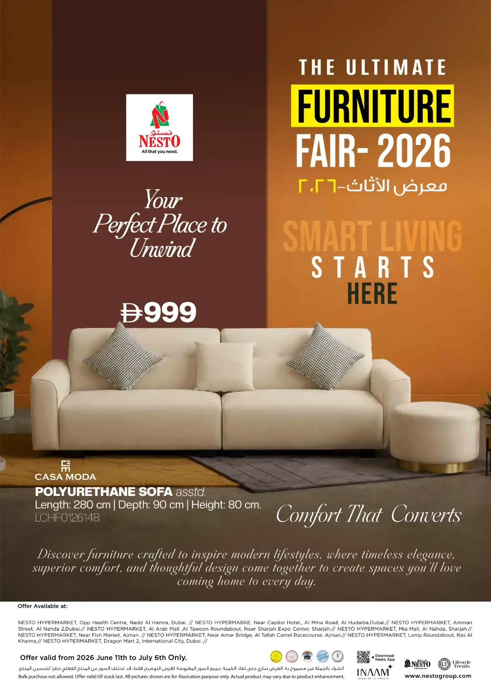Nesto UAE Ultimate Furniture Fair 2026 Deals | Shop Today page 1