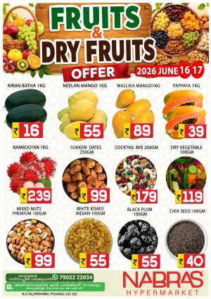 Fruits and dry fruits offer flyer cover
