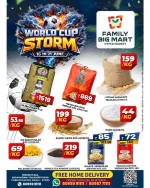 Family Big Mart World Cup Storm Grocery Sale | Save Today flyer cover