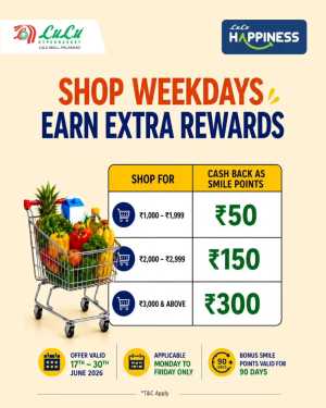 LuLu Hypermarket Palakkad Weekday Rewards | Save Today flyer cover