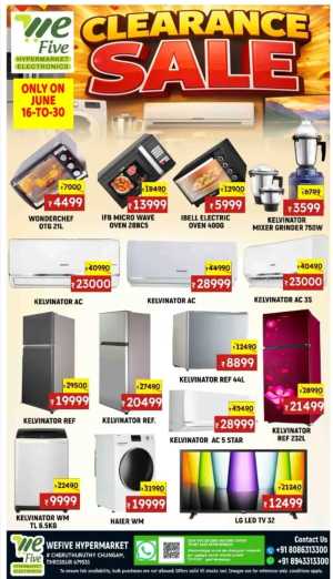 WeFive Hypermarket Electronics Clearance Sale | Biggest Deals Today flyer cover