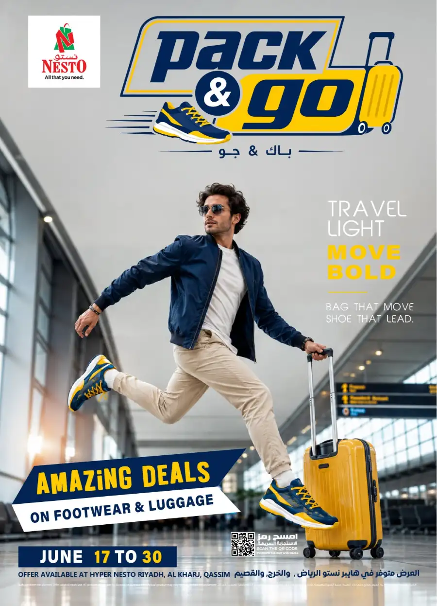 Nesto Riyadh Luggage and Footwear Deals | Save Today page 1