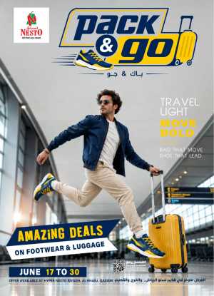 Nesto Riyadh Luggage and Footwear Deals | Save Today flyer cover