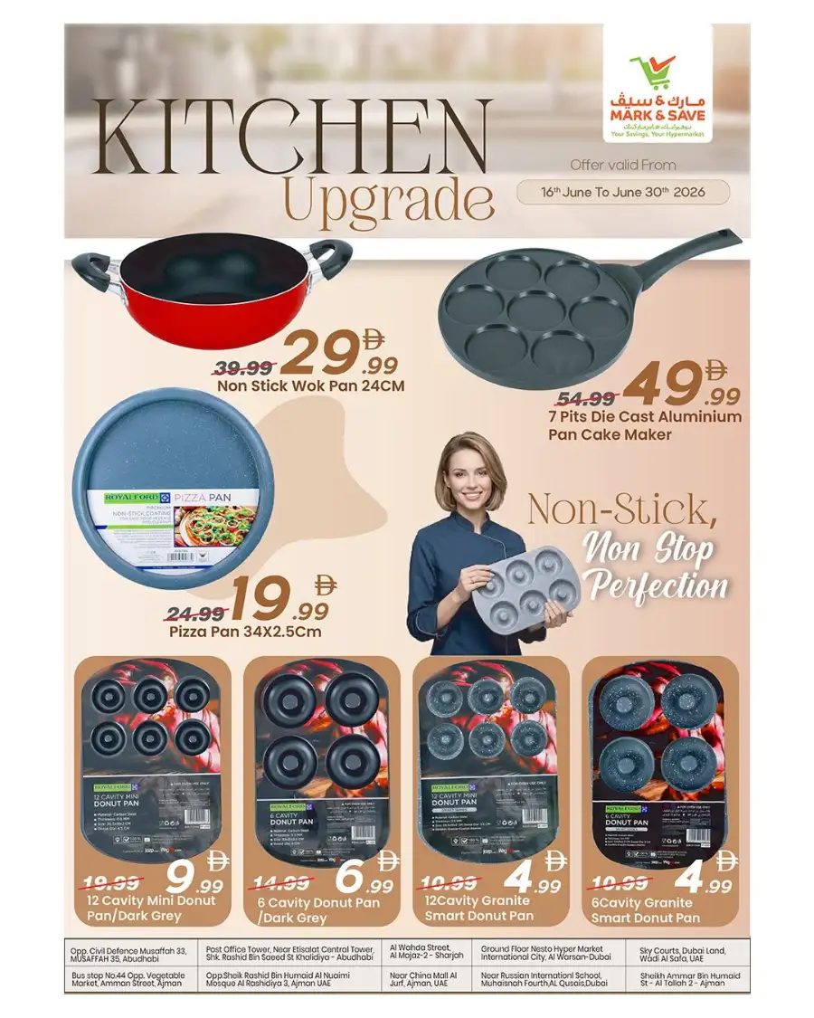Mark and Save UAE Kitchen Upgrade Flyer Cookware Deals | Save Today page 6