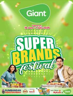 Giant Malaysia Super Brands Festival June 2026 | biggest deals today flyer cover