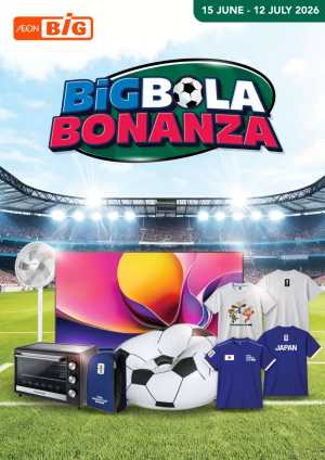 AEON BiG Malaysia Big Bola Bonanza Football Sale | Biggest Deals Today flyer cover