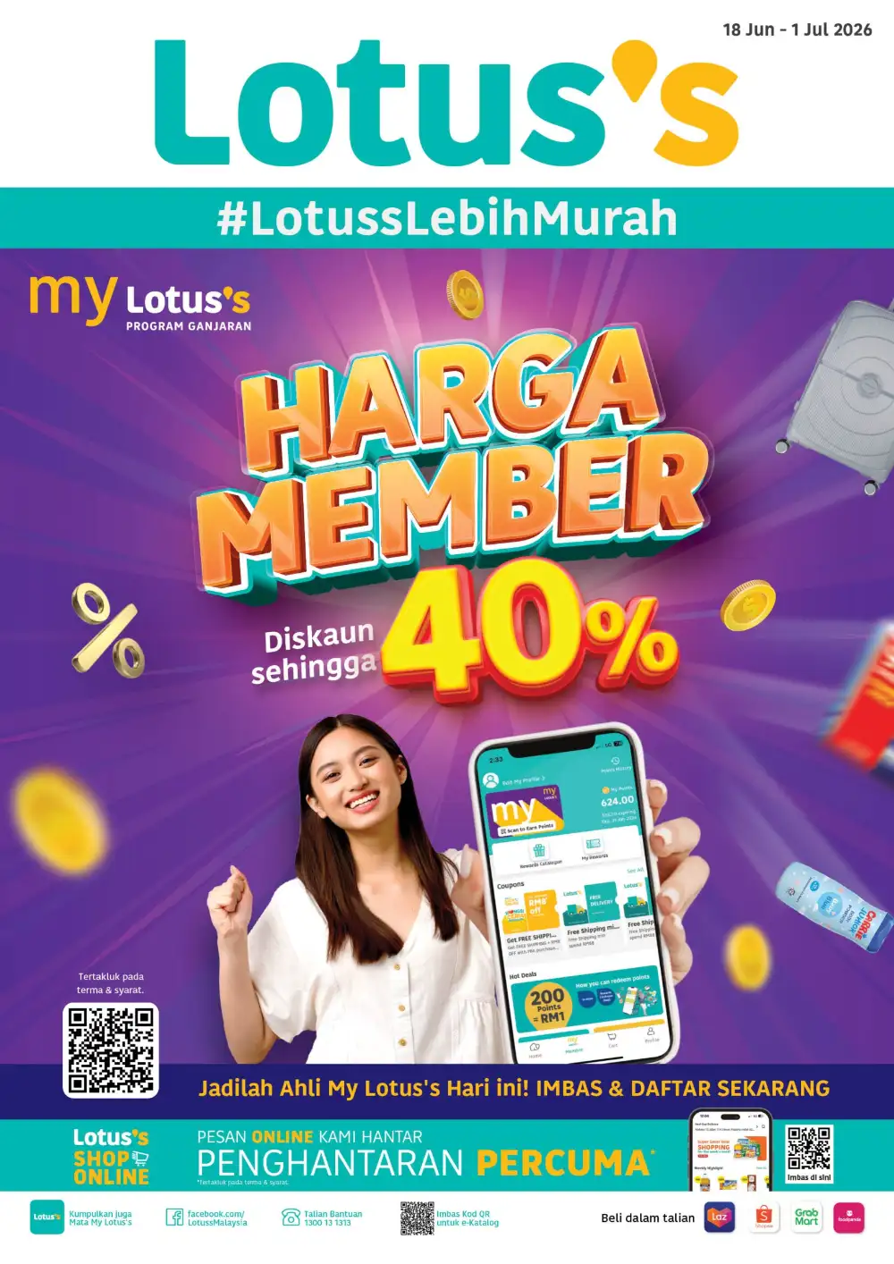Lotus's Malaysia Harga Member Discount Promotion | Save Today page 1