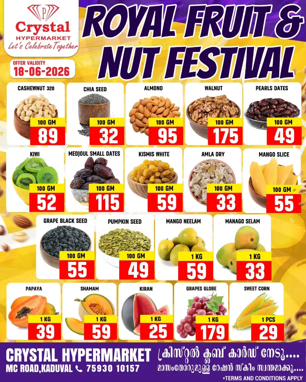 Crystal Hypermarket Kaduval Fruit and Nut Festival | Save Today page 1