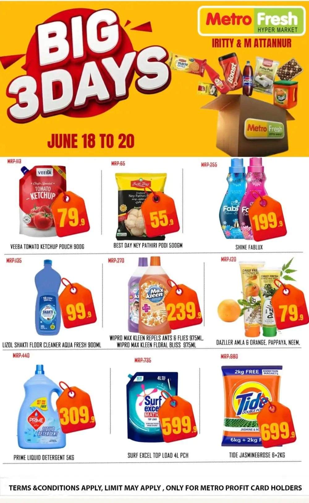 Metro Fresh Hypermarket Iritty and Mattannur Big 3 Days | Live Deals page 1