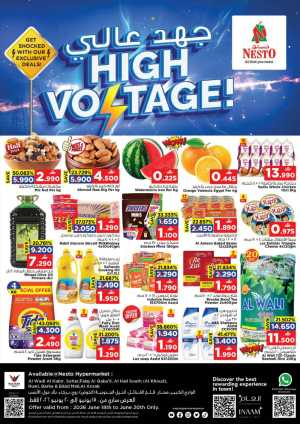 Nesto Oman Exclusive High Voltage Deals | Biggest Deals Today flyer cover