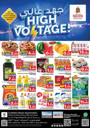 Nesto Saham Oman High Voltage Deals | Save Today flyer cover