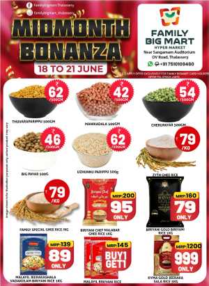 Family Big Mart Midmonth Bonanza Thalassery | Live Deals flyer cover