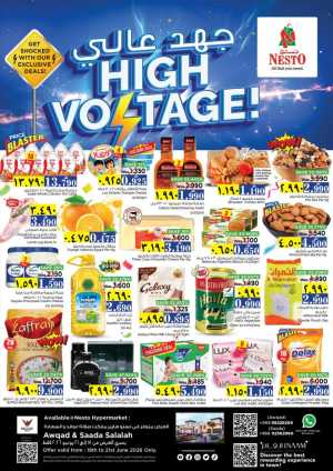 Nesto Hypermarket Salalah High Voltage Deals | Save Today flyer cover