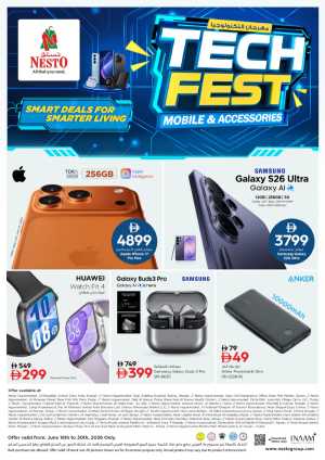 Nesto UAE Tech Fest, Mobile and Accessories Deals | View Price Catalogue flyer cover