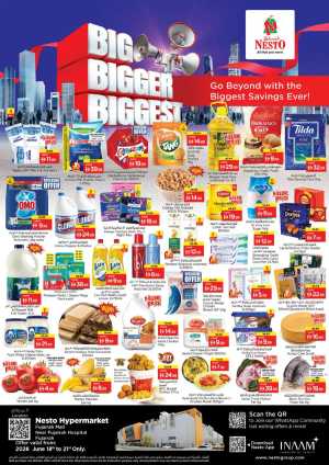 Nesto Fujairah Mall Big Bigger Biggest Deals | shop today flyer cover