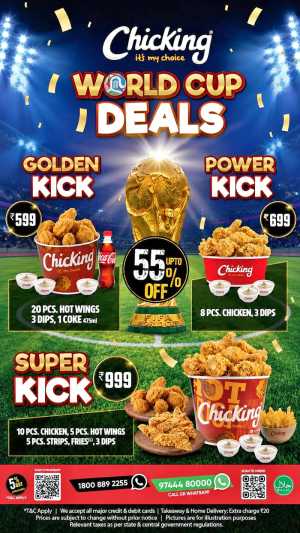 Chicking World Cup Deals - Up to 55% Off | Save Today flyer cover