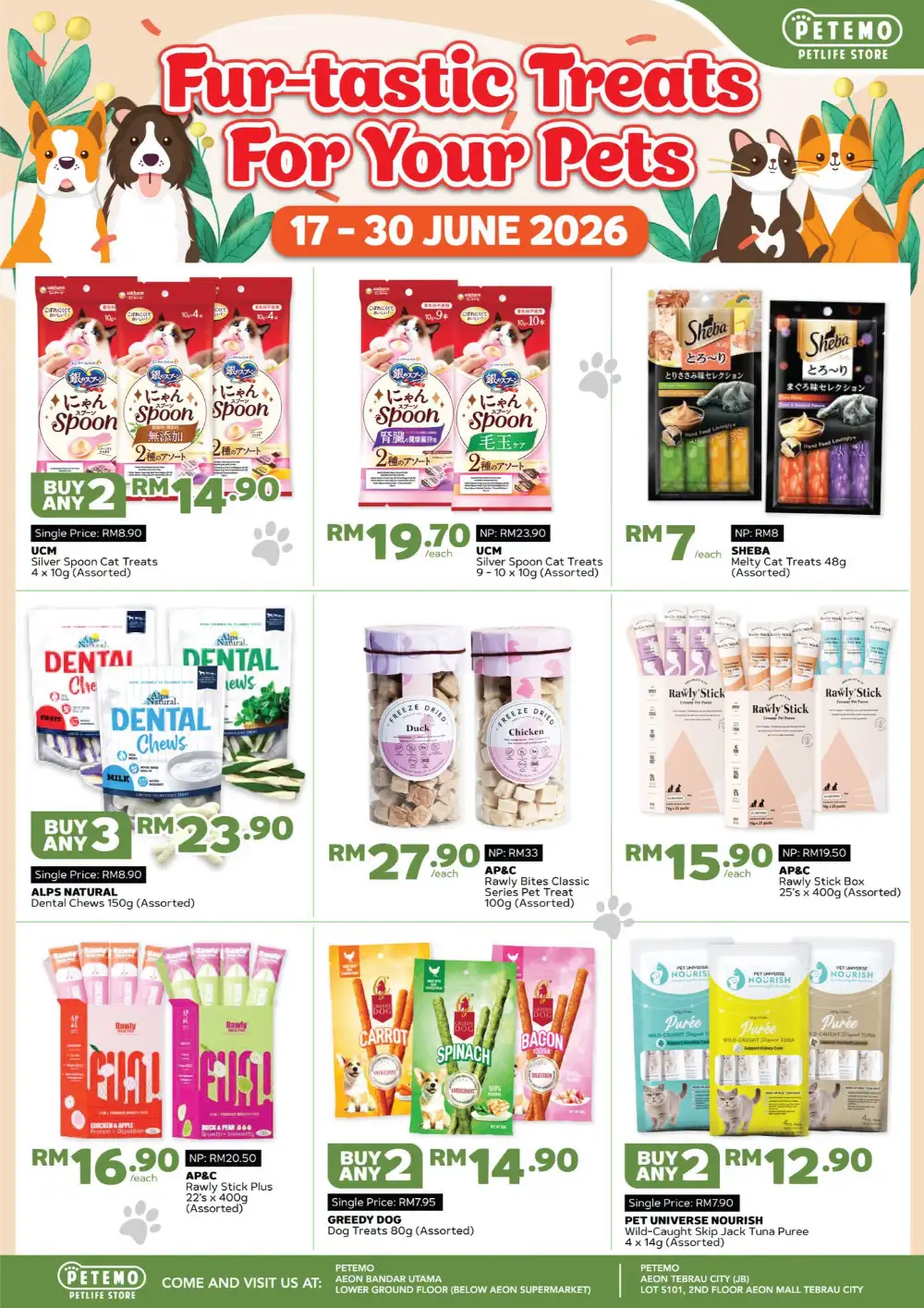 AEON PETEMO Fur-tastic Pet Treats Promotion | biggest deals today page 1