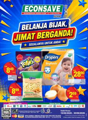Econsave Kuching Belanja Bijak Promotion | Latest Catalogue flyer cover