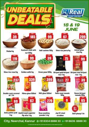 Real Hyper Market Kannur Unbeatable Deals | Shop Today flyer cover