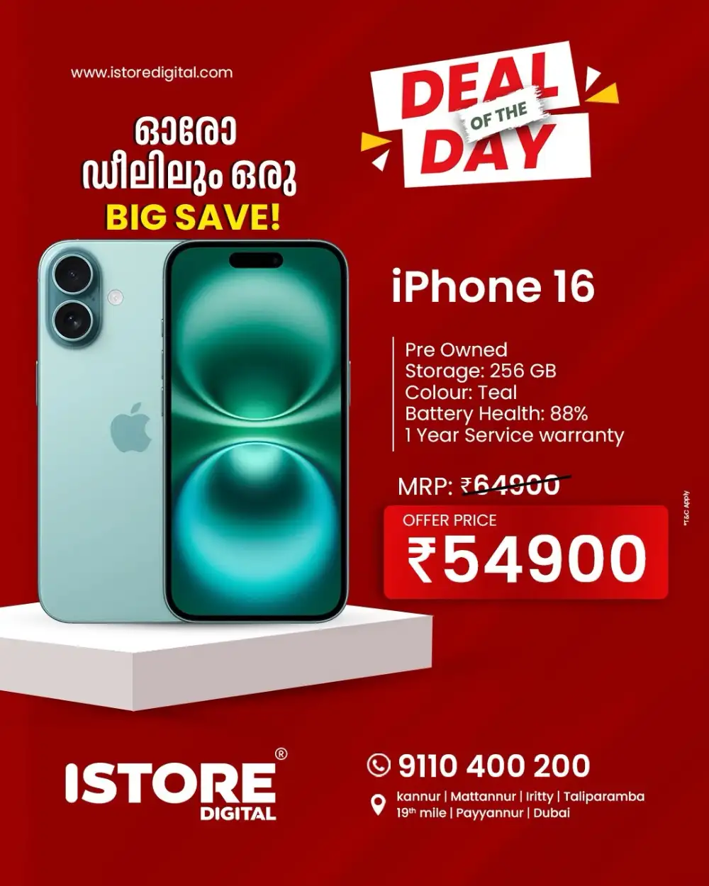 iStore Digital iPhone 16 Deal of the Day | shop today page 1