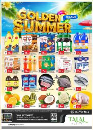 Talal Market Fujairah Golden Summer Deals | Latest Leaflets flyer cover