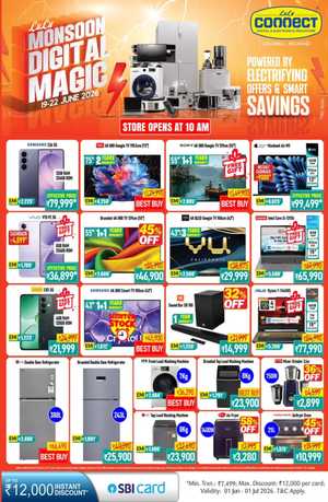 LuLu Mall Palakkad Monsoon Electronics Sale 2026 | Save Today flyer cover