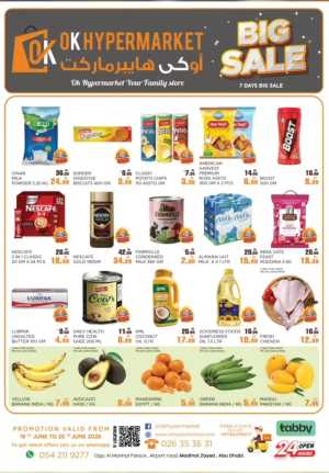 OK Hypermarket Abu Dhabi 7 Days Big Sale | Biggest Deals Today flyer cover