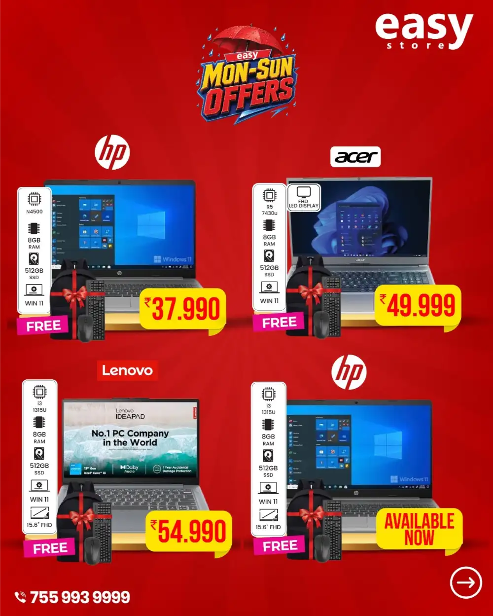 EasyStore Mon-Sun Laptop Offers | Biggest Deals Today page 2