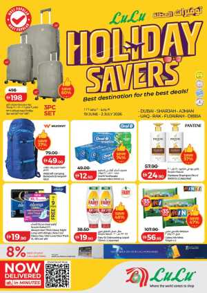 LuLu Hypermarket Holiday Savers UAE | Biggest Deals Today flyer cover