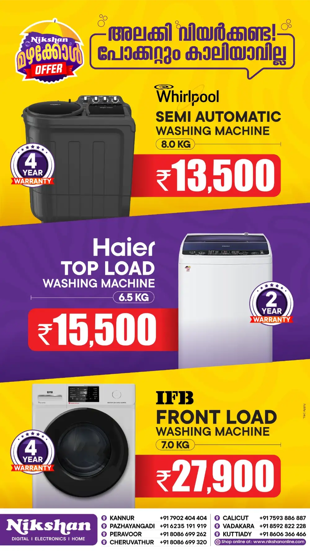 Washing Machine Deals at Nikshan Electronics | Save Today page 1