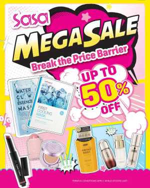 SaSa Malaysia Mega Sale Up to 50% Off | Latest Catalogue flyer cover