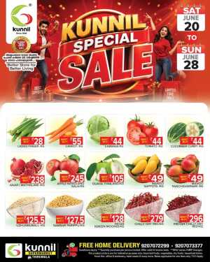Kunnil Supermarket Thirumala Special Biggest Deals Today flyer cover