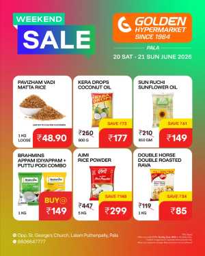 Golden Hypermarket Pala Weekend Sale | Save Today flyer cover