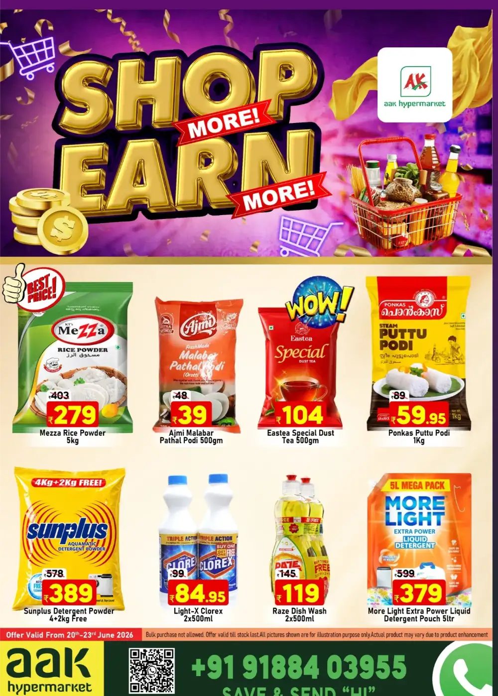 AAK Hypermarket Puthanathani Shop More Earn More Sale | Biggest Deals Today page 1