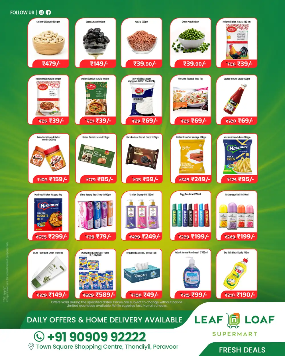 Leaf n Loaf Supermart Peravoor Monsoon Offer | Shop Today page 3