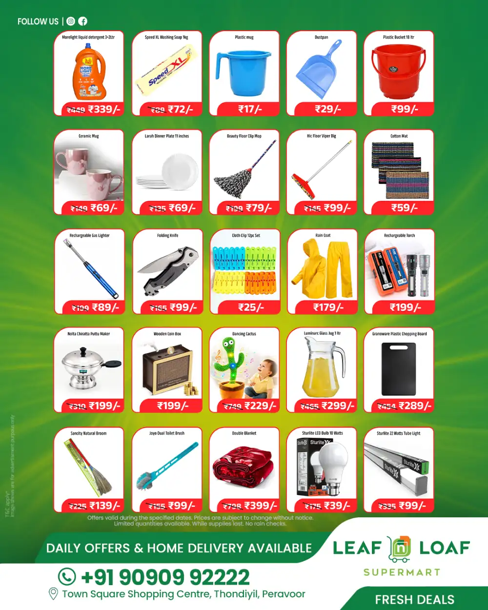 Leaf n Loaf Supermart Peravoor Monsoon Offer | Shop Today page 6