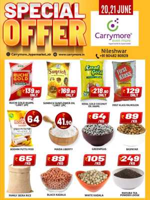Carrymore Nileshwar Special Offers and Price List | Latest Catalogue flyer cover