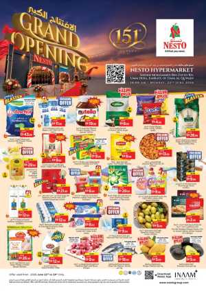 Nesto Hypermarket Umm Al Quwain Grand Opening Deals | Latest Leaflets flyer cover