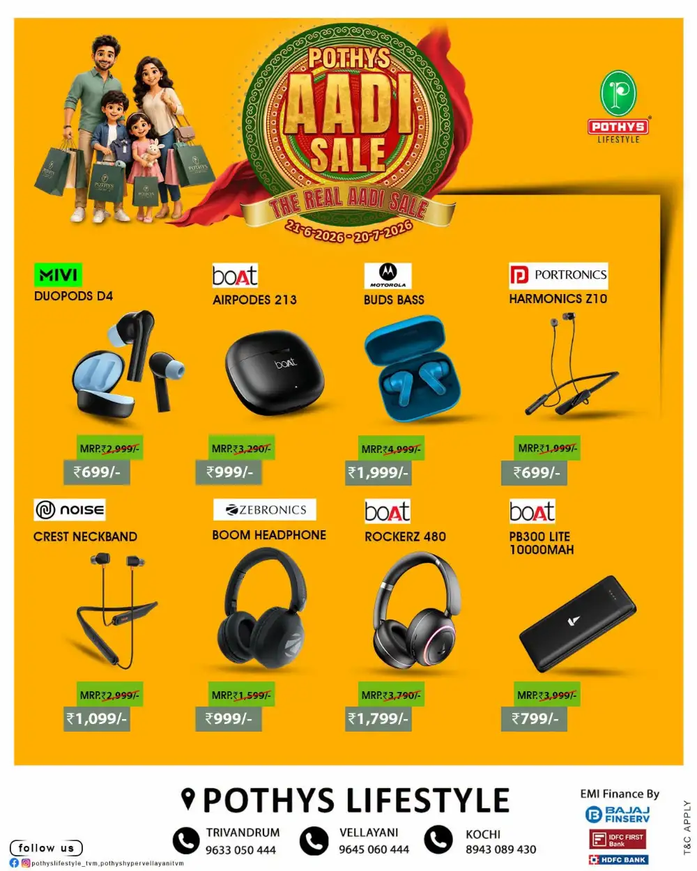 Pothys Lifestyle Aadi Sale 2026 Price Offers | Latest Catalogue page 1